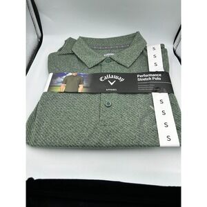 Callaway Men's Moisture Wicking Performance Golf Polo Green Small